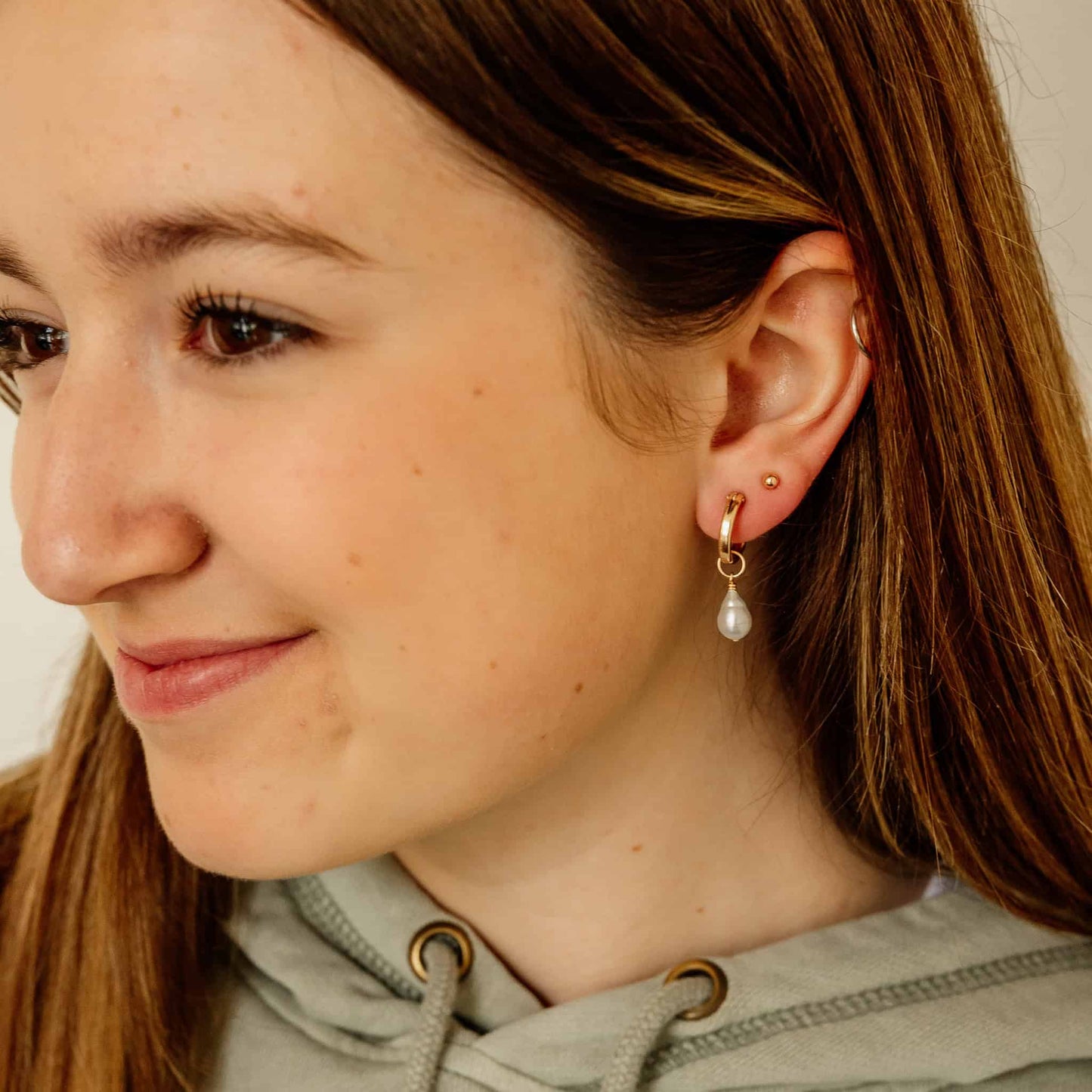 Mini Baroque Pearl Hoop Charms - Ever Trendy Essentials