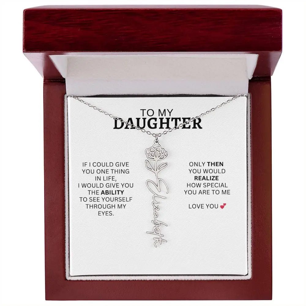 Necklace for Daughter | I Love You - Birth Necklace - Ever Trendy Essentials