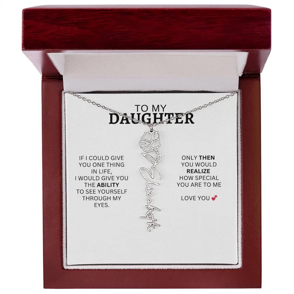 Necklace for Daughter | I Love You - Birth Necklace - Ever Trendy Essentials