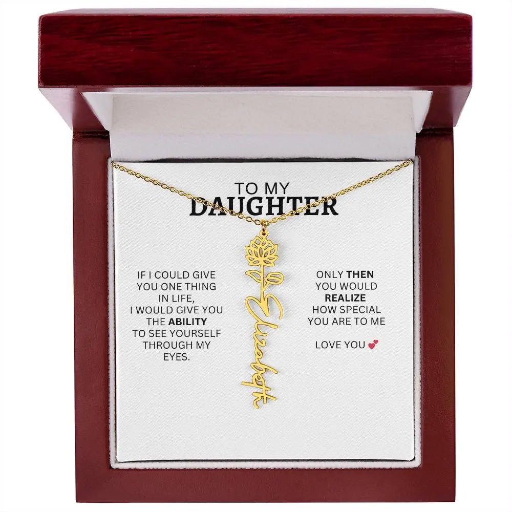 Necklace for Daughter | I Love You - Birth Necklace - Ever Trendy Essentials