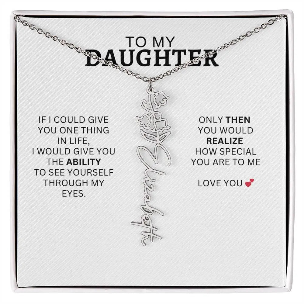 Necklace for Daughter | I Love You - Birth Necklace - Ever Trendy Essentials