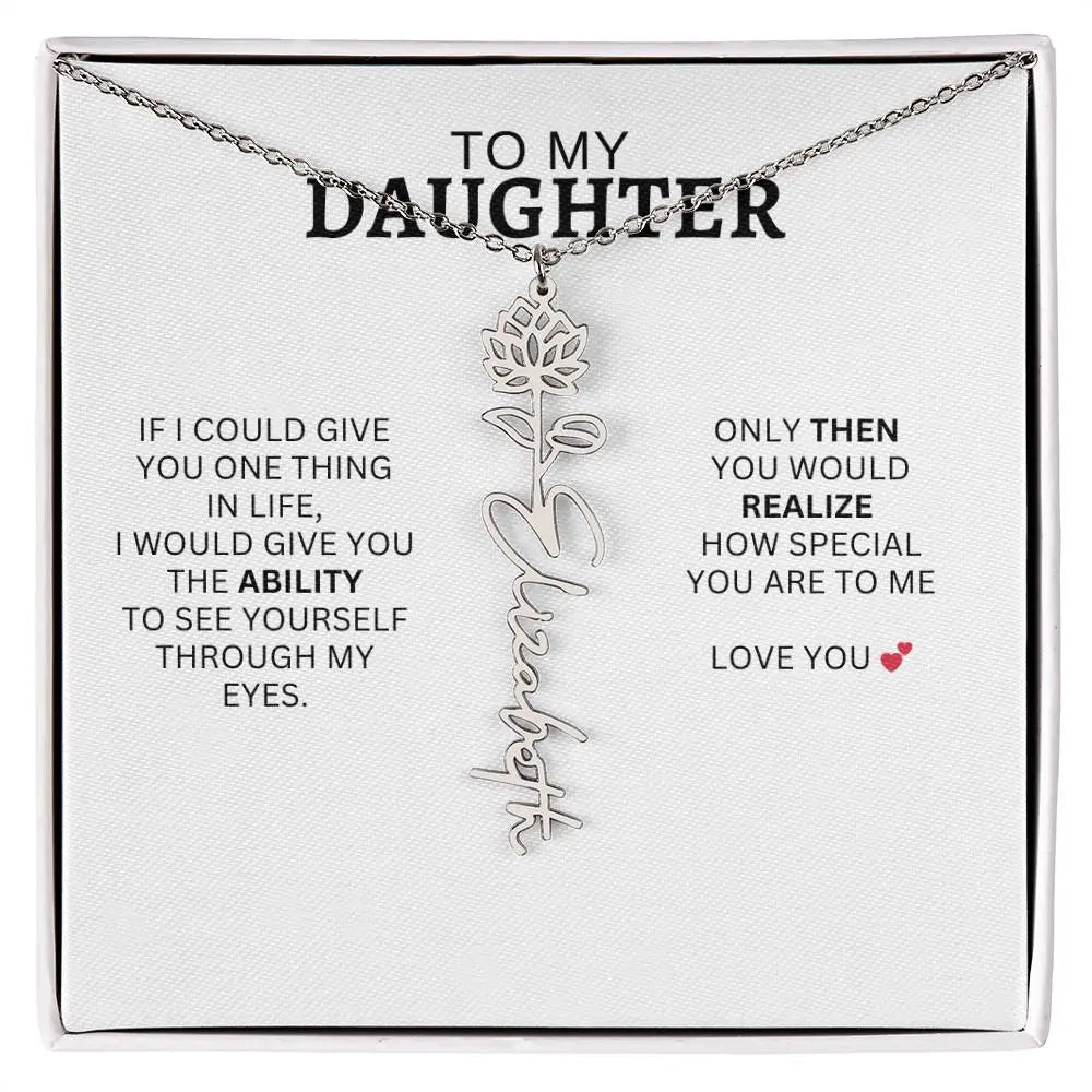 Necklace for Daughter | I Love You - Birth Necklace - Ever Trendy Essentials