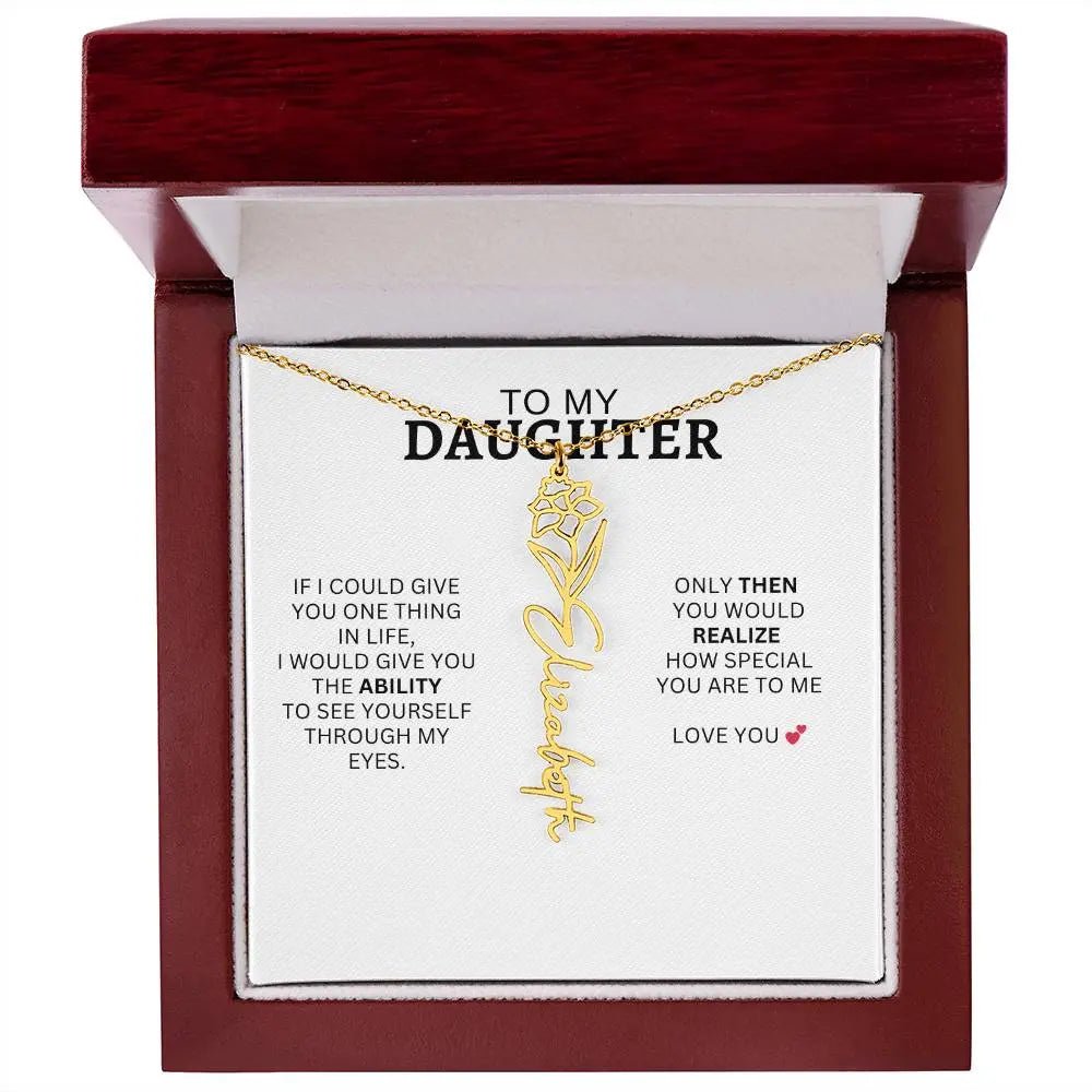 Necklace for Daughter | I Love You - Birth Necklace - Ever Trendy Essentials