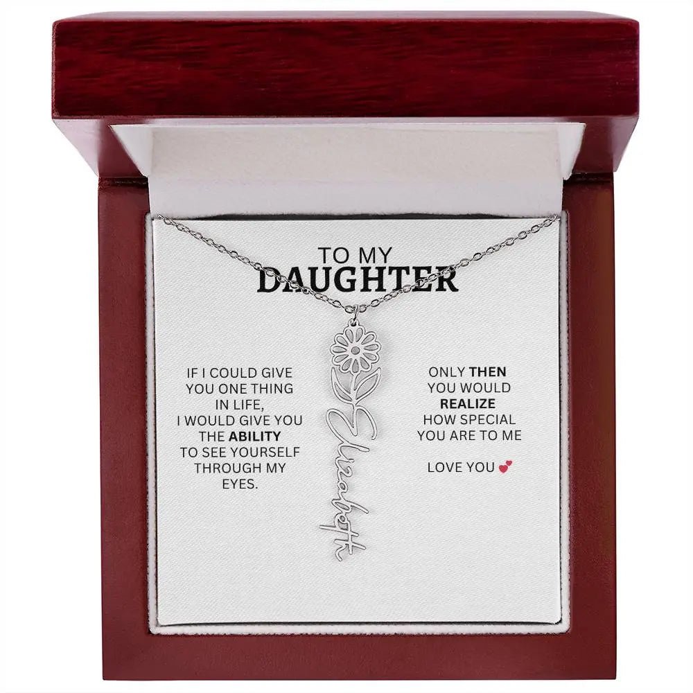 Necklace for Daughter | I Love You - Birth Necklace - Ever Trendy Essentials