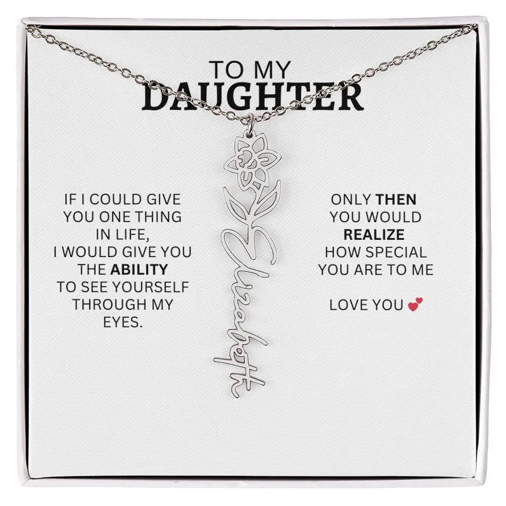 Necklace for Daughter | I Love You - Birth Necklace - Ever Trendy Essentials