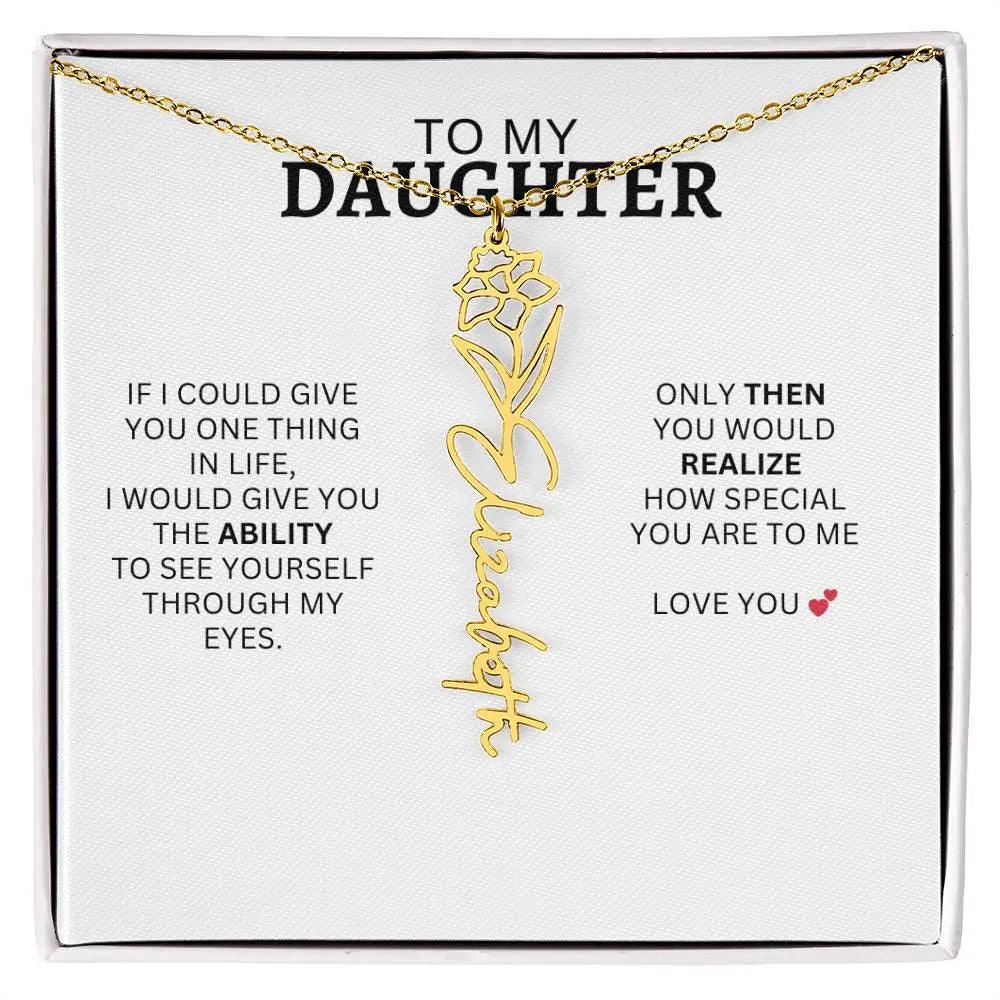 Necklace for Daughter | I Love You - Birth Necklace - Ever Trendy Essentials