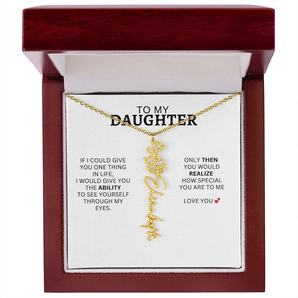 Necklace for Daughter | I Love You - Birth Necklace - Ever Trendy Essentials