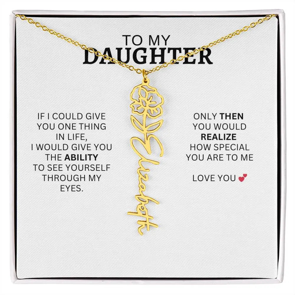 Necklace for Daughter | I Love You - Birth Necklace - Ever Trendy Essentials