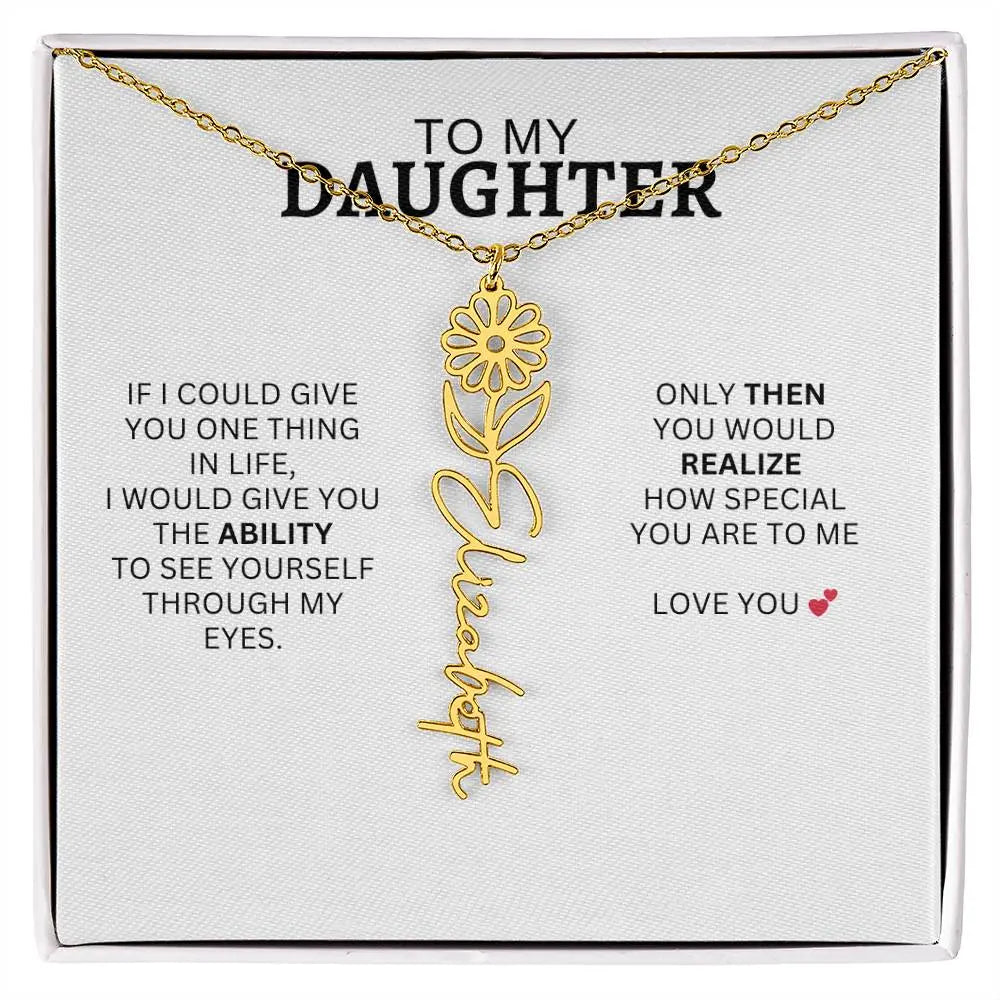 Necklace for Daughter | I Love You - Birth Necklace - Ever Trendy Essentials