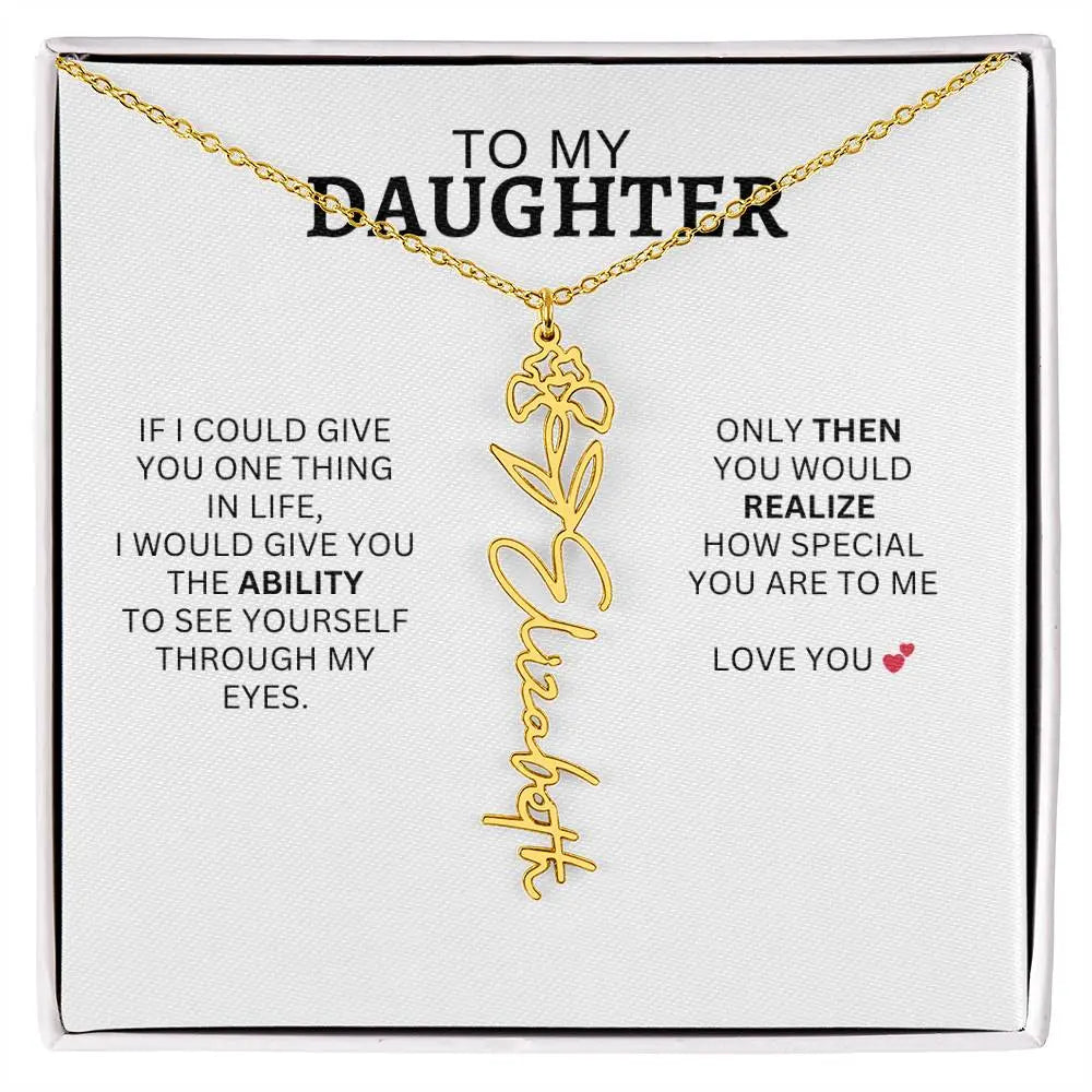 Necklace for Daughter | I Love You - Birth Necklace - Ever Trendy Essentials