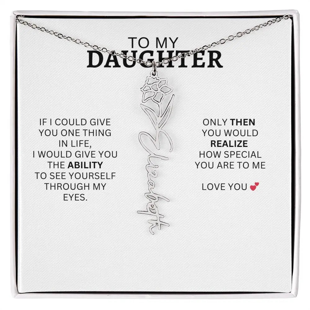 Necklace for Daughter | I Love You - Birth Necklace - Ever Trendy Essentials