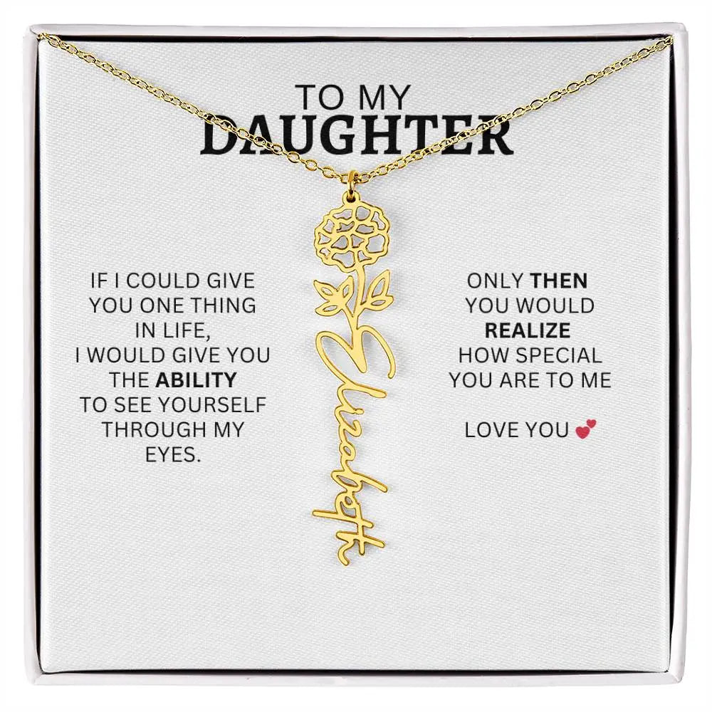 Necklace for Daughter | I Love You - Birth Necklace - Ever Trendy Essentials