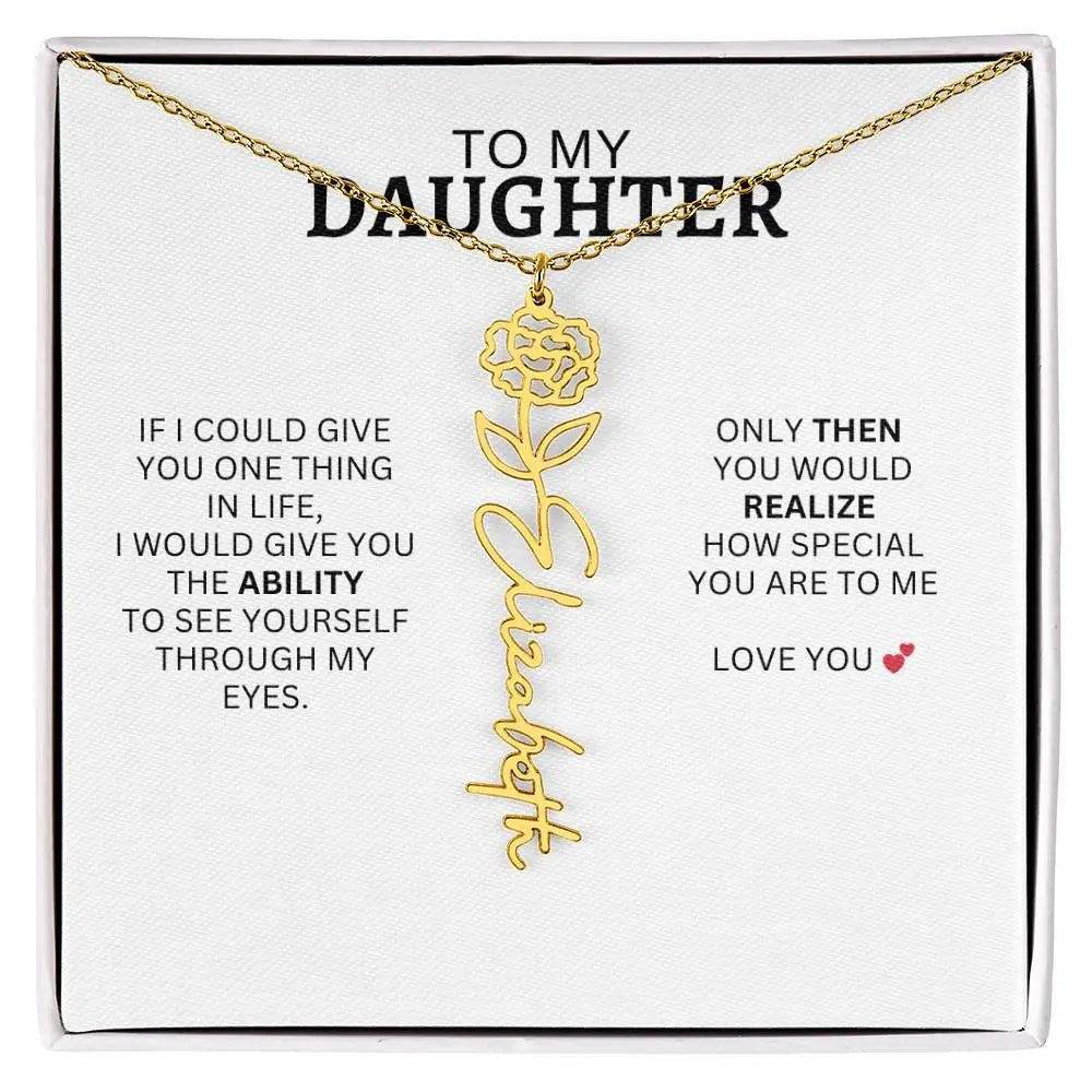 Necklace for Daughter | I Love You - Birth Necklace - Ever Trendy Essentials