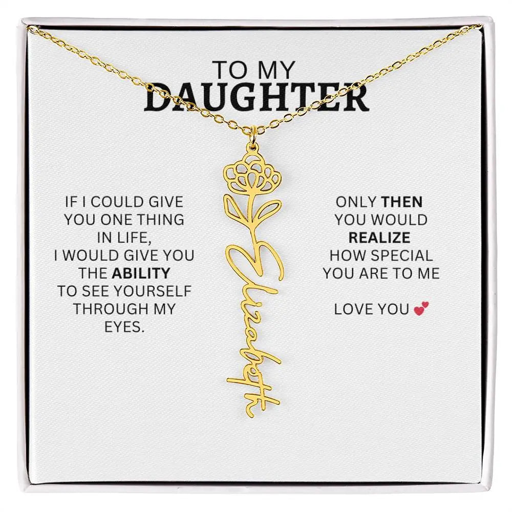 Necklace for Daughter | I Love You - Birth Necklace - Ever Trendy Essentials