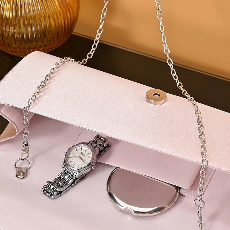 New Design Envelop Satin Evening Clutch Bag | Trade Luxury Shoulder Bags & Lady Party Purses for Wedding Dress Handbag - Ever Trendy Essentials