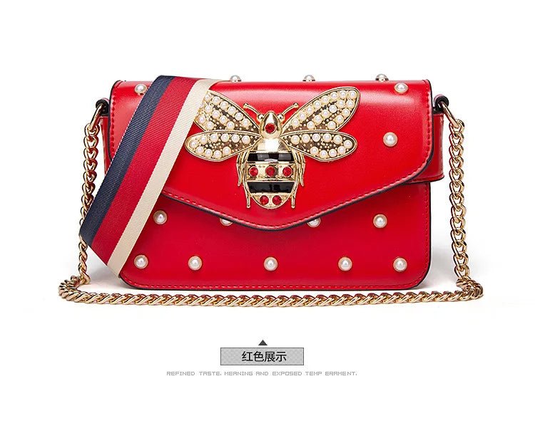 New Fashion Women's Bag Trend | Brand Pearl Bee Shoulder Bag & High Quality Temperament Ladies Crossbody Bag (Designer Luxury Handbag) - Ever Trendy Essentials