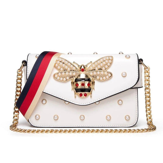 New Fashion Women's Bag Trend | Brand Pearl Bee Shoulder Bag & High Quality Temperament Ladies Crossbody Bag (Designer Luxury Handbag) - Ever Trendy Essentials