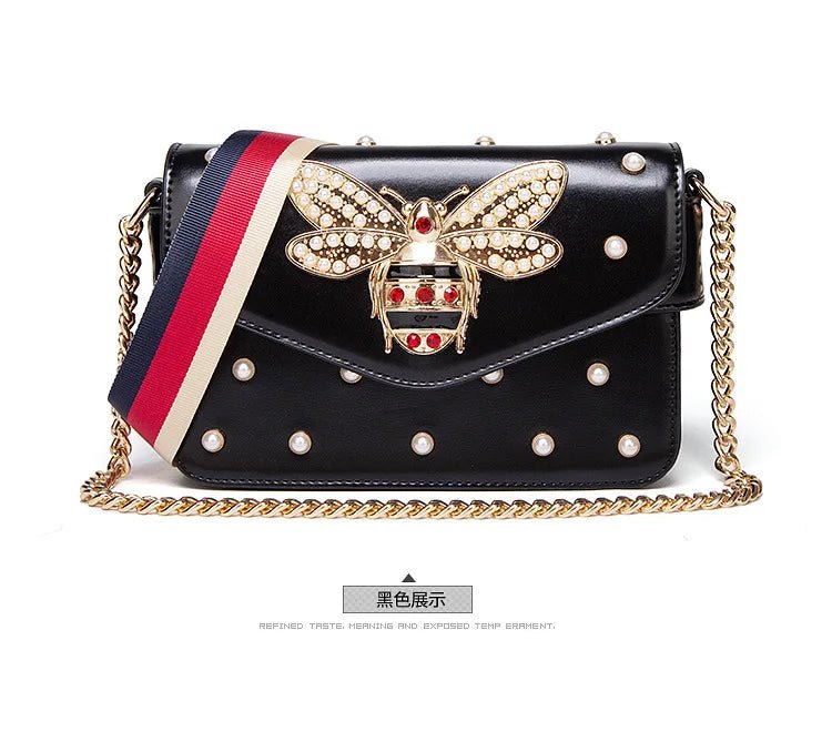 New Fashion Women's Bag Trend | Brand Pearl Bee Shoulder Bag & High Quality Temperament Ladies Crossbody Bag (Designer Luxury Handbag) - Ever Trendy Essentials