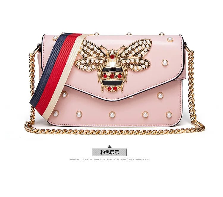 New Fashion Women's Bag Trend | Brand Pearl Bee Shoulder Bag & High Quality Temperament Ladies Crossbody Bag (Designer Luxury Handbag) - Ever Trendy Essentials