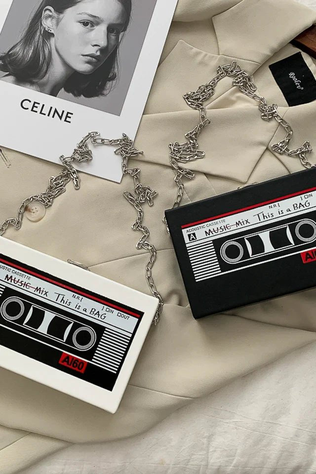 New Retro Magnetic Tape Radio Style Square Bag | Women's Shoulder Bag & Crossbody Bag (Fashionable Leisure Retro Pop) - Ever Trendy Essentials