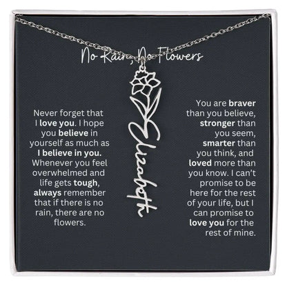 No Rain - No Flowers I Birth Necklace I Name Necklace - Ever Trendy Essentials