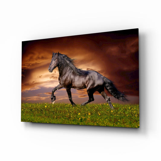 Nobility of Horse Glass Wall Art Daughter - Ever Trendy Essentials