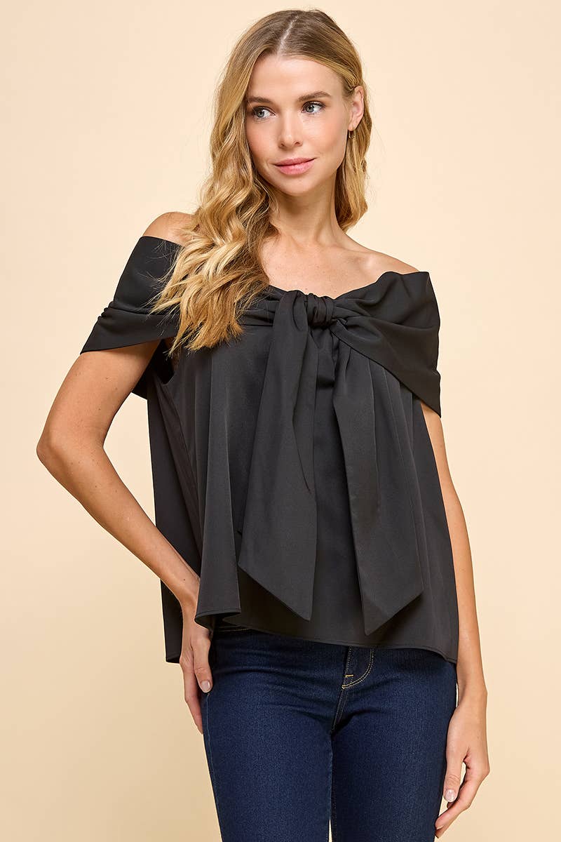 Off The Shoulder Bow Top - Ever Trendy Essentials