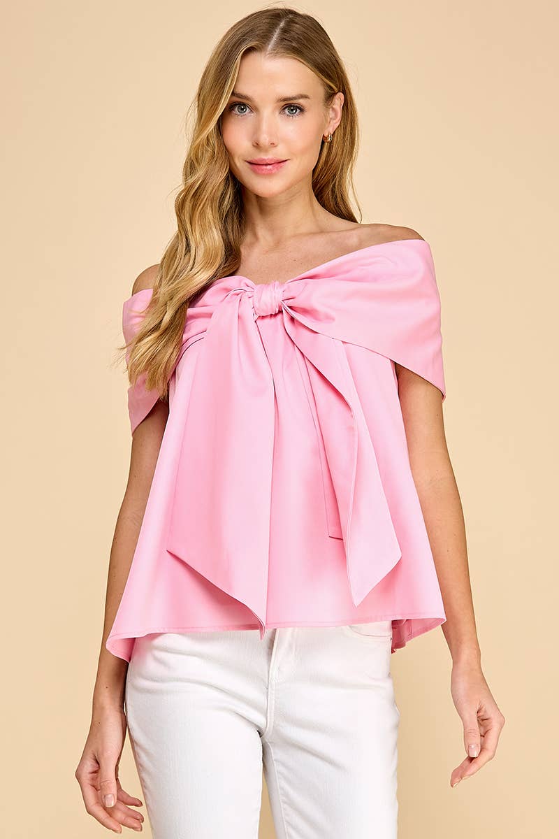 Off The Shoulder Bow Top - Ever Trendy Essentials