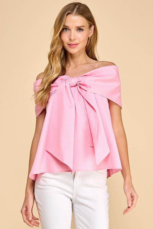 Off The Shoulder Bow Top - Ever Trendy Essentials