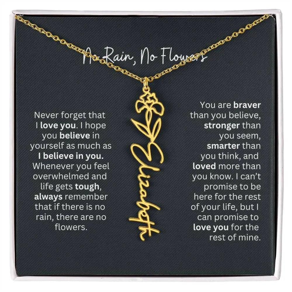 Personalized Birth Flower Necklace - Ever Trendy Essentials