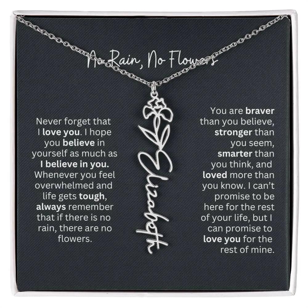 Personalized Flower Name Necklace - Ever Trendy Essentials