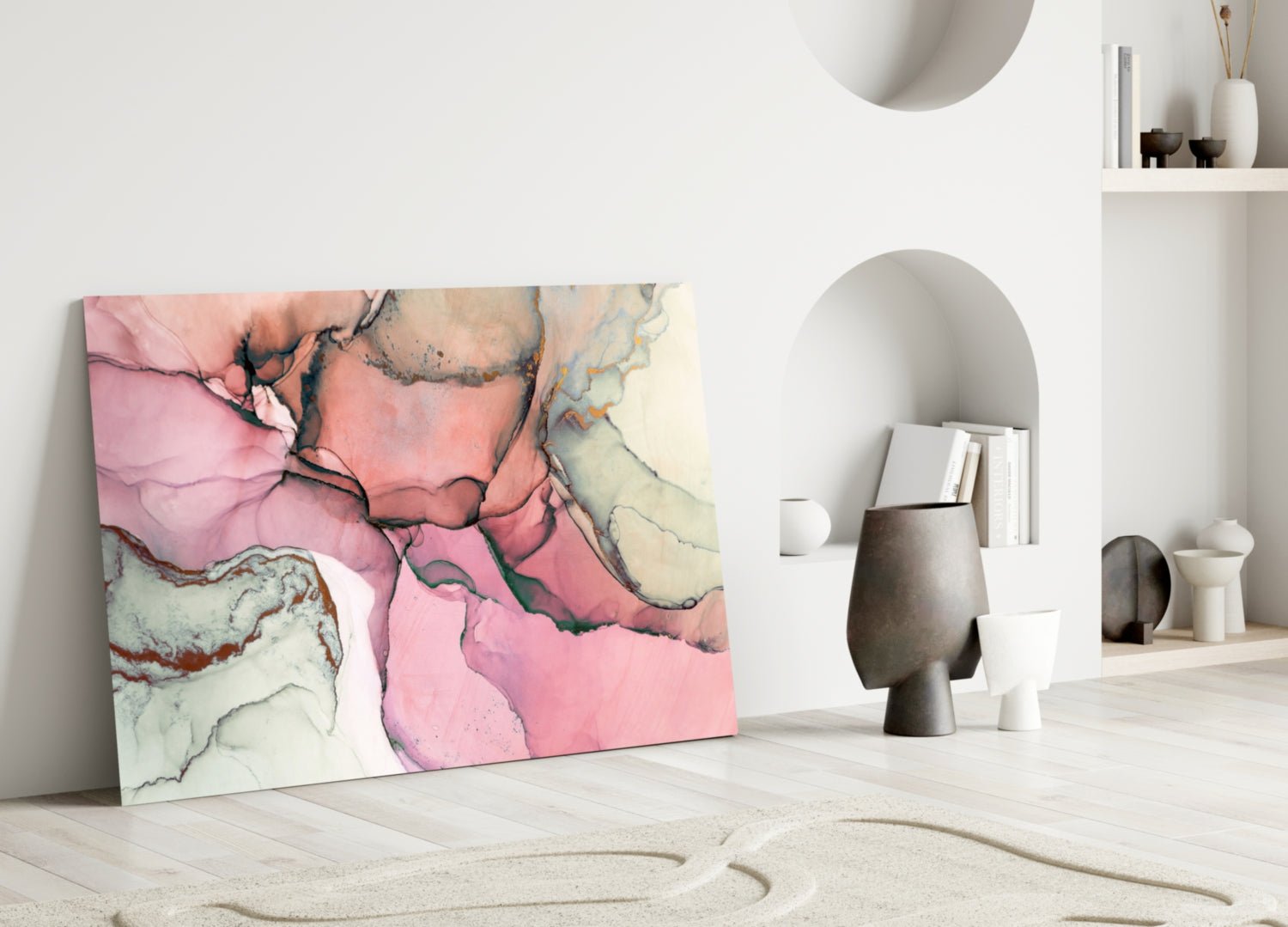Pink Marble Pattern Glass Wall Art Daughter - Ever Trendy Essentials