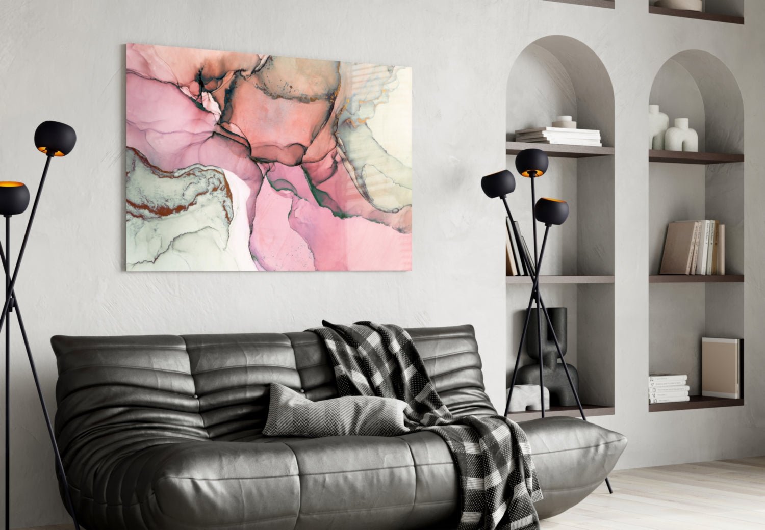 Pink Marble Pattern Glass Wall Art Daughter - Ever Trendy Essentials