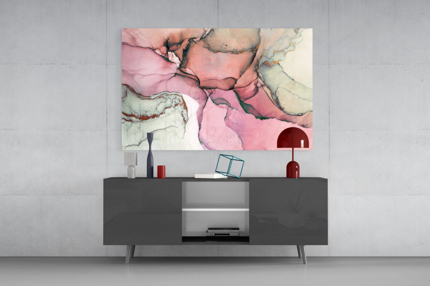 Pink Marble Pattern Glass Wall Art Daughter - Ever Trendy Essentials