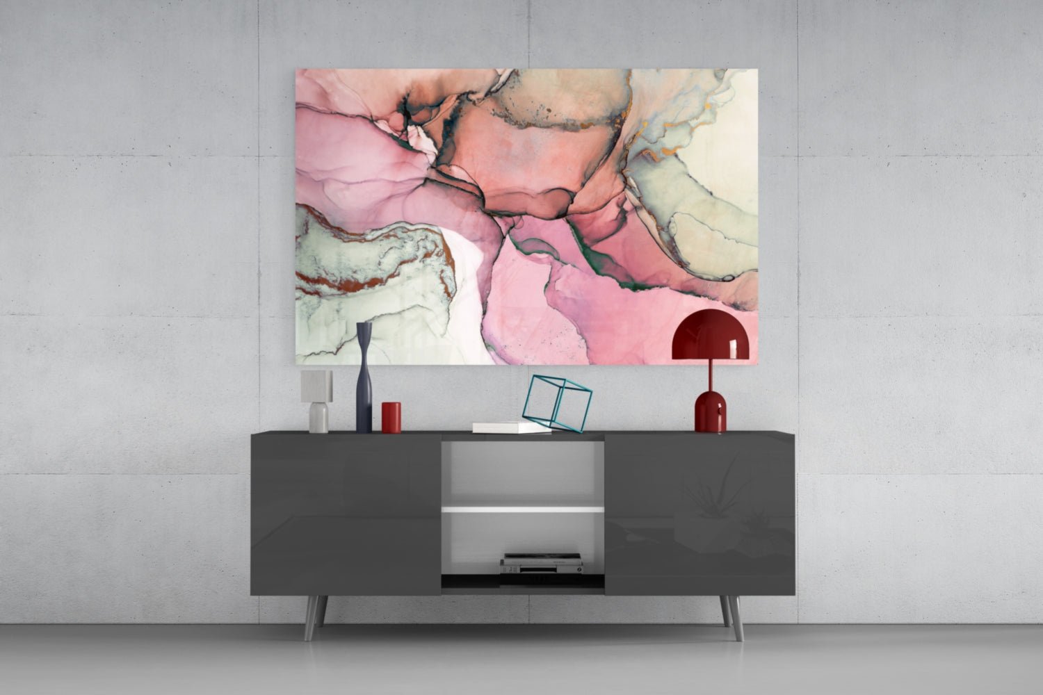 Pink Marble Pattern Glass Wall Art Daughter - Ever Trendy Essentials