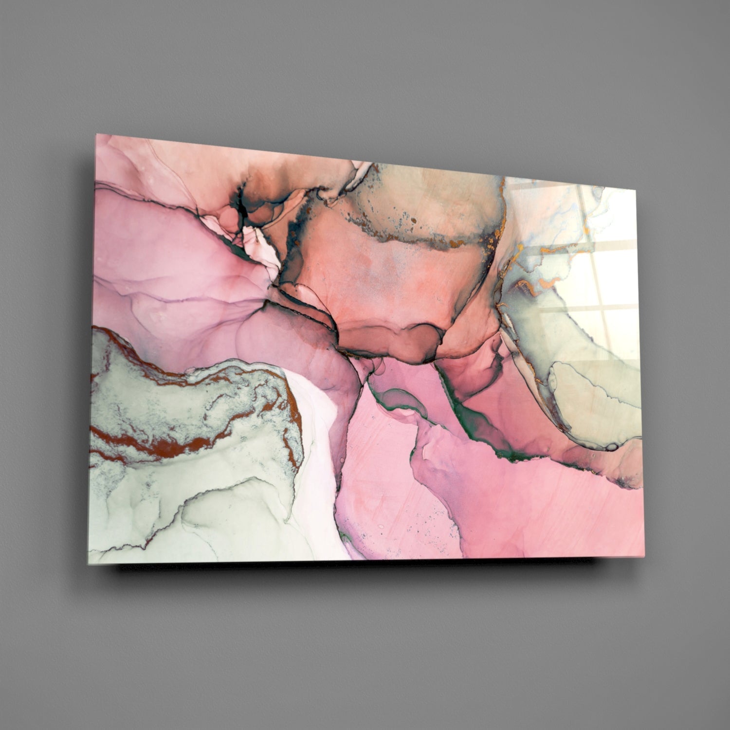 Pink Marble Pattern Glass Wall Art Daughter - Ever Trendy Essentials