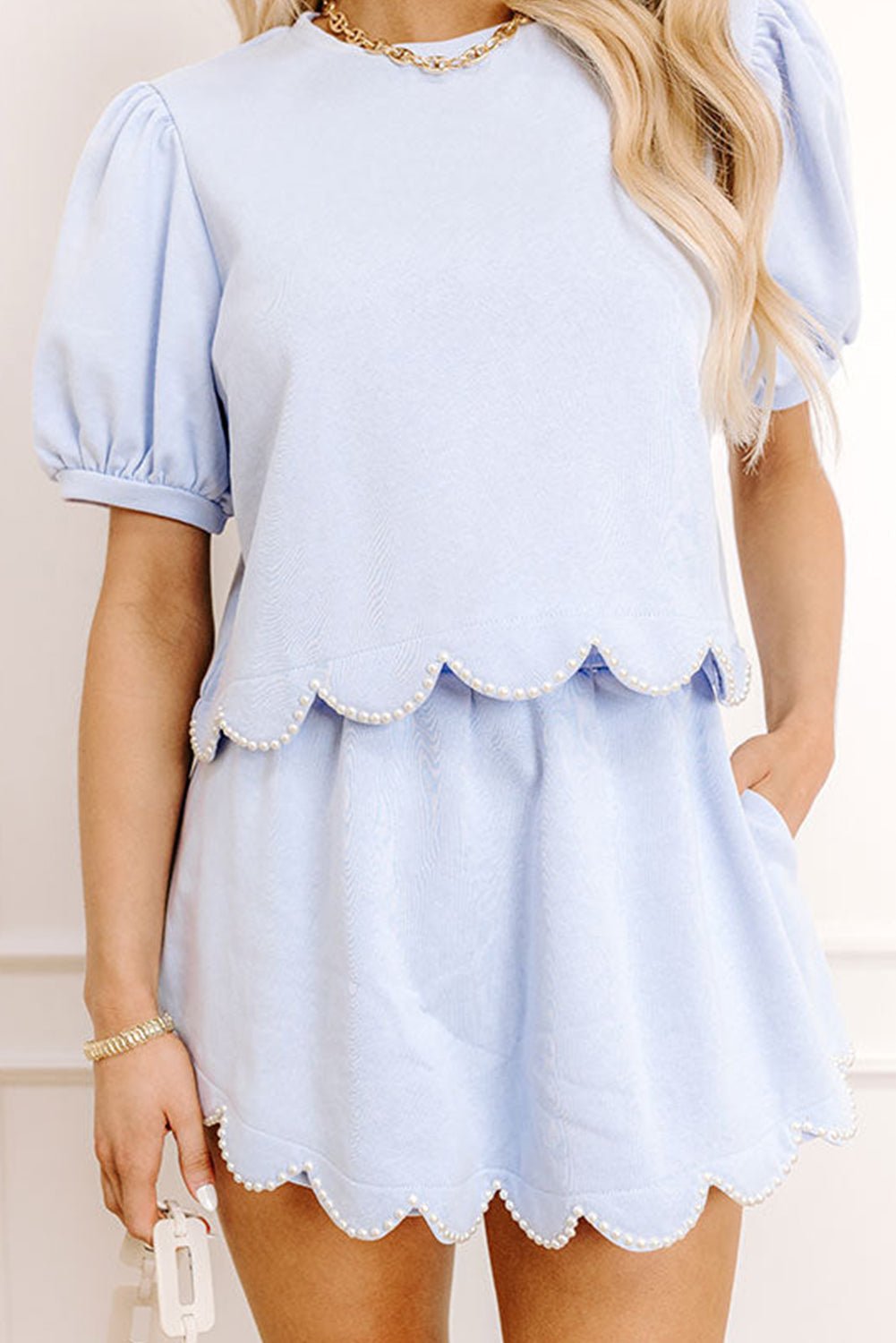 Princess Pearl Scalloped Skort Set - Ever Trendy Essentials