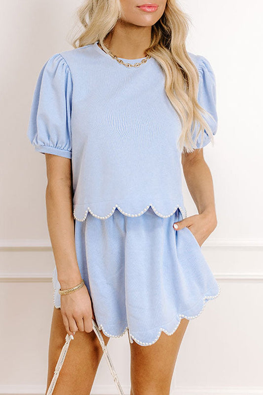 Princess Pearl Scalloped Skort Set - Ever Trendy Essentials