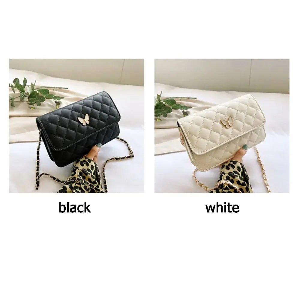 PU Leather Shoulder Bag Classic Style | Diamond Pattern Chain Bag & Daughter Trendy All - Match Crossbody Bag (Mini Korean Style) - Ever Trendy Essentials