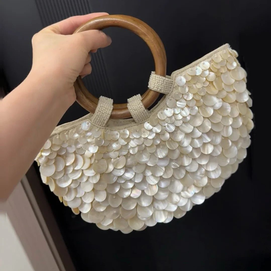Pure Handmade Natural Shell Bag | New Niche Design Summer Vacation Beach Bag & French Heavy Industry Fashion Ladies Handbag - Ever Trendy Essentials