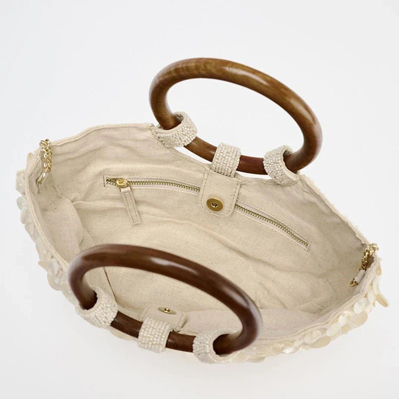 Pure Handmade Natural Shell Bag | New Niche Design Summer Vacation Beach Bag & French Heavy Industry Fashion Ladies Handbag - Ever Trendy Essentials