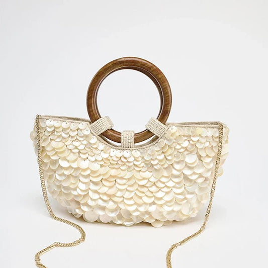 Pure Handmade Natural Shell Bag | New Niche Design Summer Vacation Beach Bag & French Heavy Industry Fashion Ladies Handbag - Ever Trendy Essentials