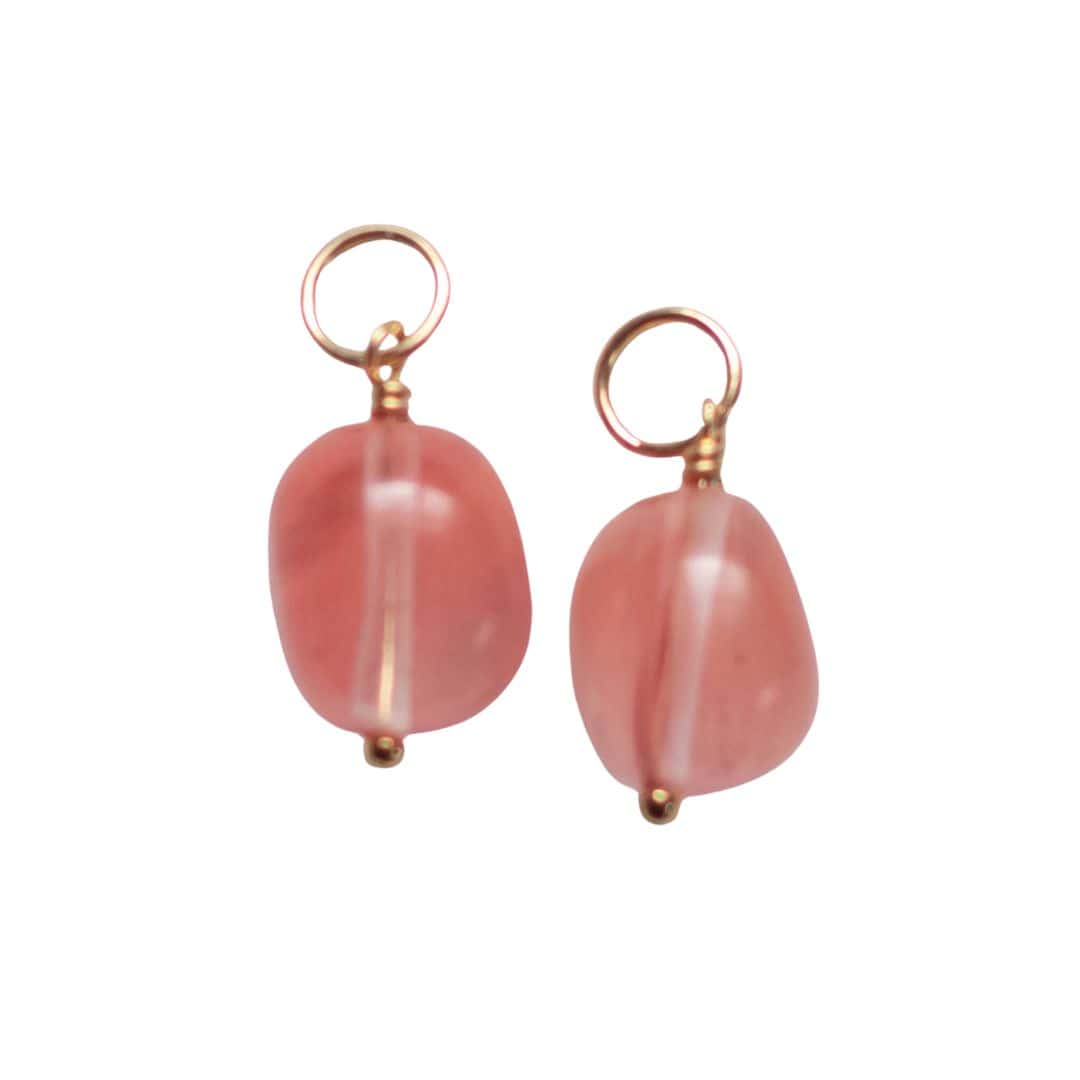 Rose Quartz Hoop Charms - Ever Trendy Essentials