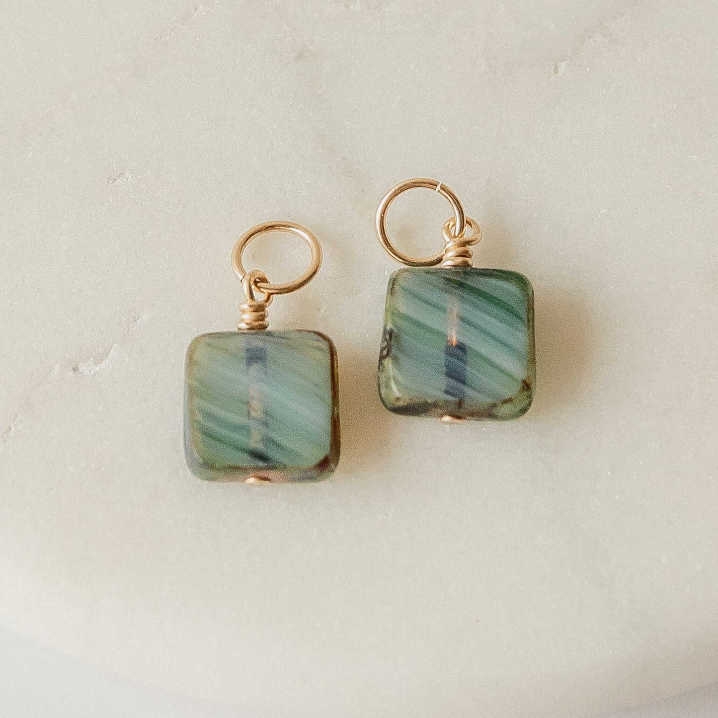 Sea Glass Hoop Charms - Ever Trendy Essentials