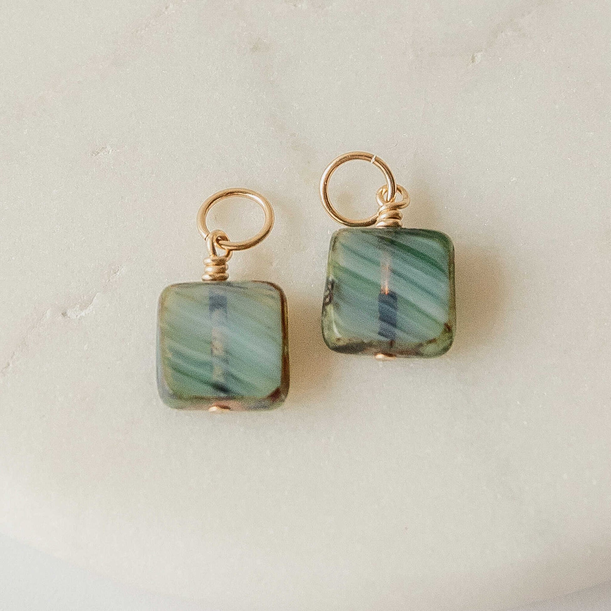 Sea Glass Hoop Charms - Ever Trendy Essentials