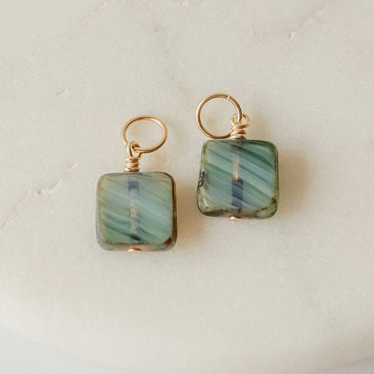 Sea Glass Hoop Charms - Ever Trendy Essentials