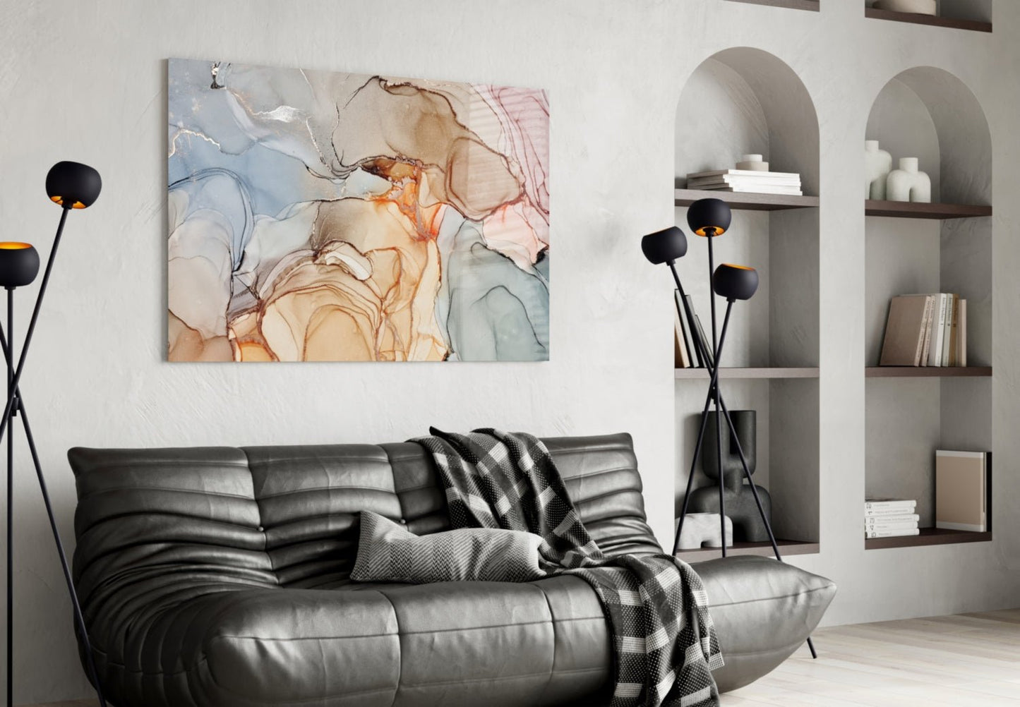 Soft Marble Pattern Glass Wall Art Daughter - Ever Trendy Essentials