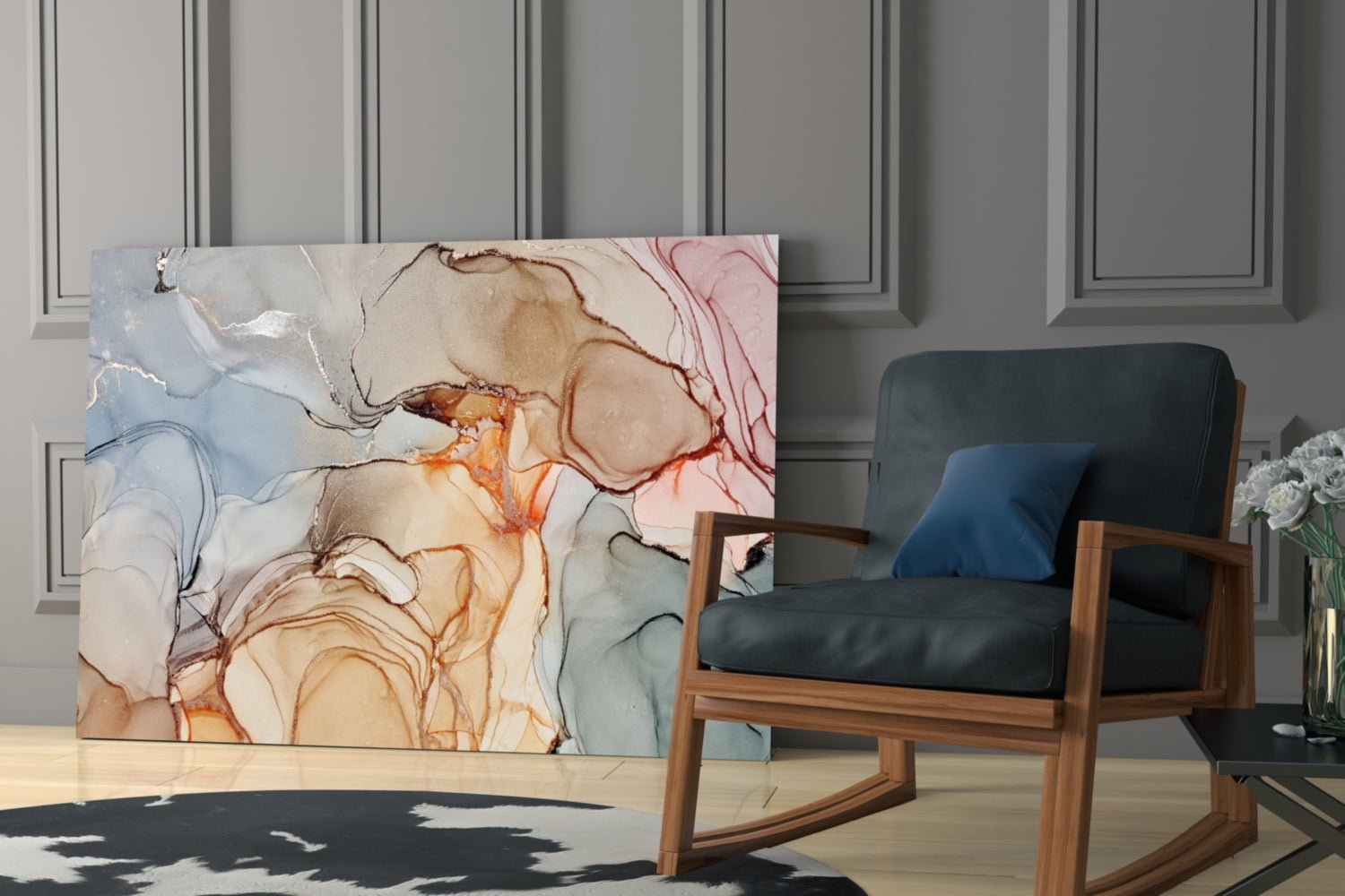 Soft Marble Pattern Glass Wall Art Daughter - Ever Trendy Essentials