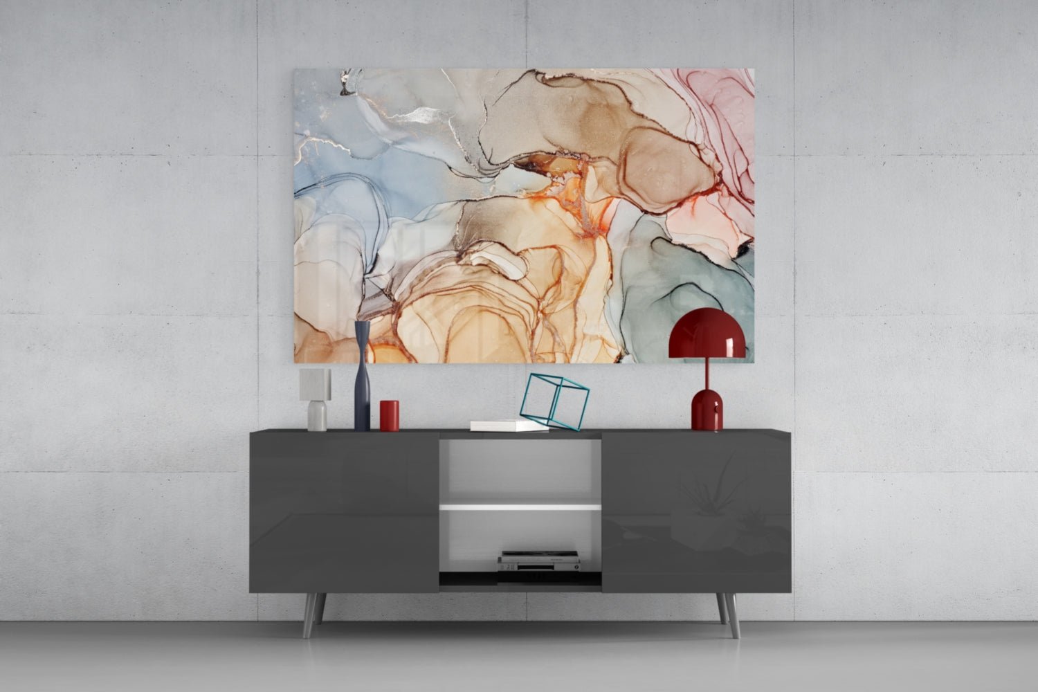 Soft Marble Pattern Glass Wall Art Daughter - Ever Trendy Essentials