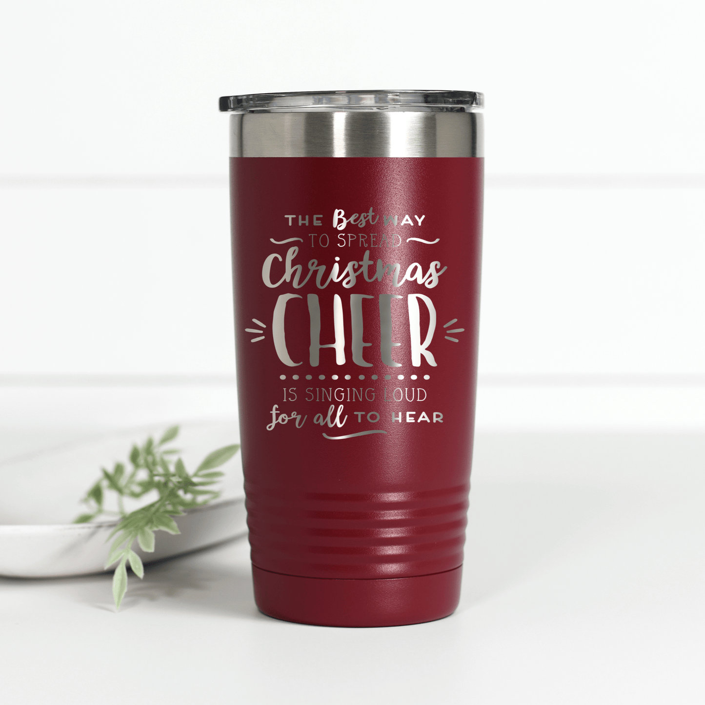 Spread Christmas Cheer 20 oz Engraved Tumbler - Ever Trendy Essentials